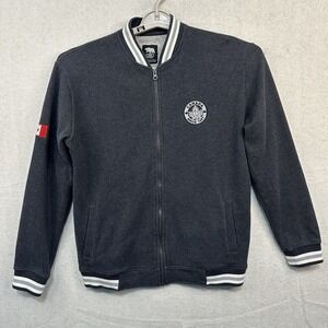 OSO‎ Canada Maple leaf Full zip Jacket Sz Small Grey Sporty